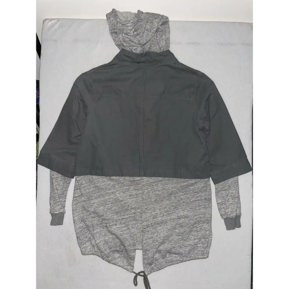 Jack By‎ BB Dakota Full Zip Cargo Utility Jacket Womens Size M Gray Layered - Picture 3 of 3